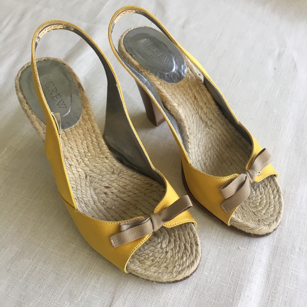 J.Crew Collection Slingback Block Heels Italian